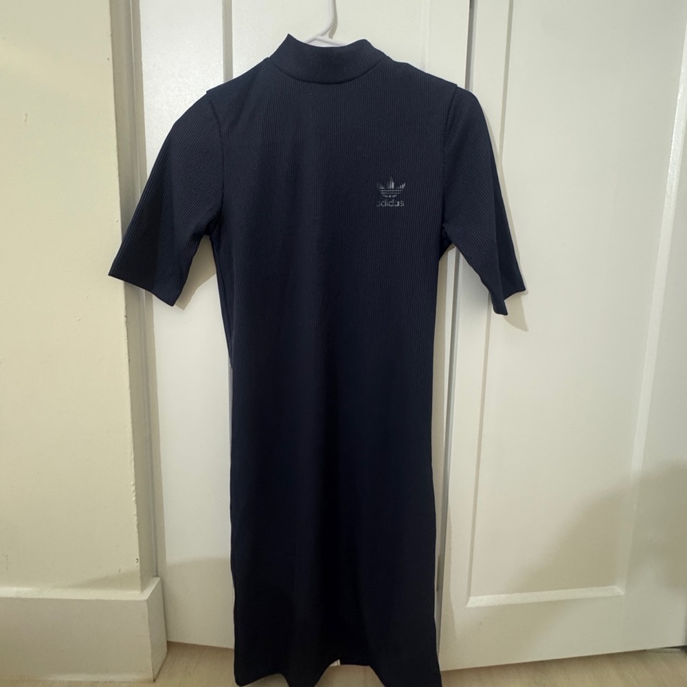 Adidas Dark Blue Short Sleeve Dress - Picture 1 of 3